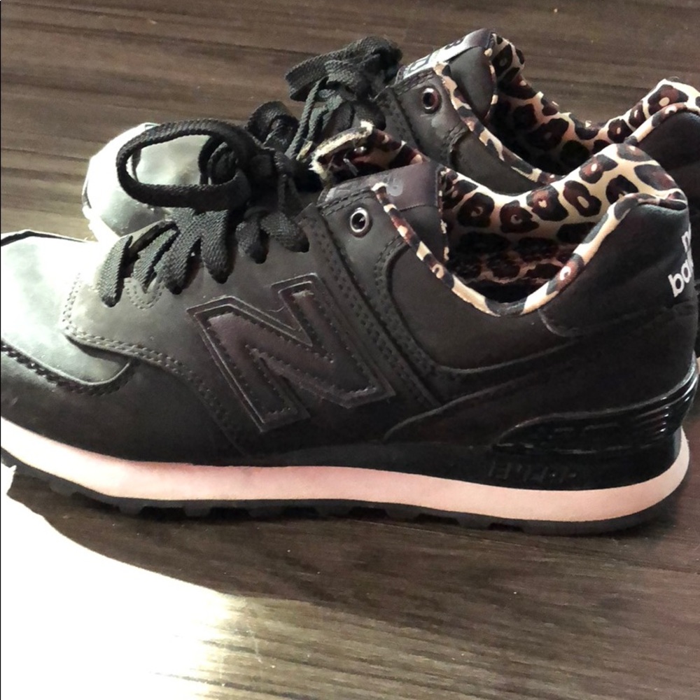 Black cheetah new balance shoes